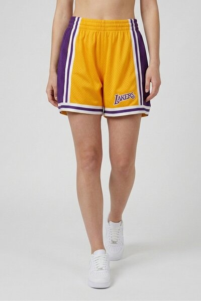 Mitchell and Ness Women Sportswear Fit Los Angeles Lakers Basketball Shorts, ...