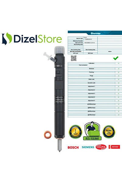 Dizel Store EJBR02201Z Delphi Yenilenmiş Enjektör Ford Focus Tourneo Connect ...