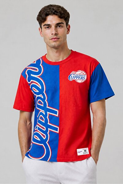 Mitchell and Ness Men Sportswear Fit Short Sleeve LA Clippers Basketball T-sh...