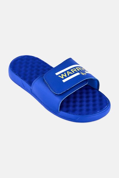 iSlide Men Golden State Warriors Bar Logo Slip On Slides, Blue