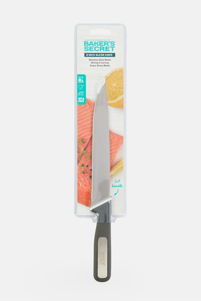 Baker's Secret 8 Inch Slicer Knife, Grey