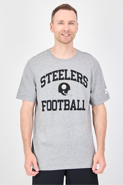 Nike Men Sportswear Fit Short Sleeve Football T-Shirt, Heather Grey