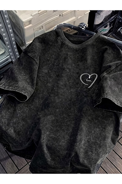 Pink Sky Unisex Oversize Vintage Washed Street Style Μόδα του δρόμου Βαμβακερ...