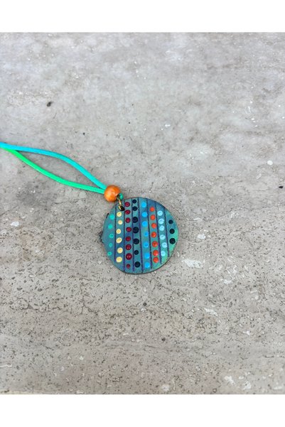 GENCATELİER Handmade Wooden Mandala Pendant - Measurements Are Shown in the Images