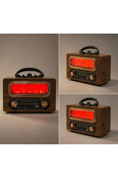 Everton RT-731 Şömine Görselli Nostaljik Bluetooth Hoparlör FM/AM/SW 3 Bant Ş...