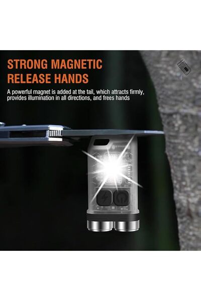 GENERAL V3 Small Powerful Mini Flashlight 900 High Lumen Keychain EDC Flashli...