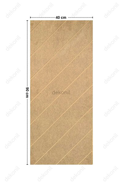 Dekonil 40x90 Cm Nera Çift Taraflı İşlemeli Mdf Oval Duvar Paneli 2'li Set