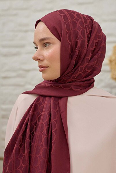 Şalland Na'I Pure D Pattern Shawl Red