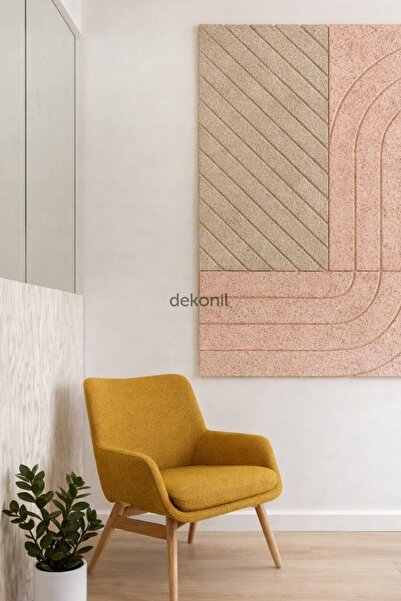 Dekonil 40x90 Cm Nera Çift Taraflı İşlemeli Mdf Oval Duvar Paneli 2'li Set