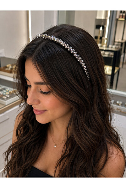 Bymiel Elegant Women's Crown with Crystal Beads – Hair Accessory for Daily an...