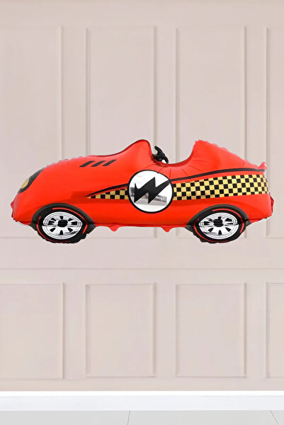 Atölye Mi Red Retro Racing Car Foil Balloon Red 9405