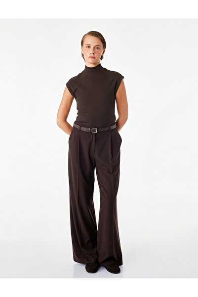 Koton Cotton Slim Fit Sleeveless High Neck Blouse