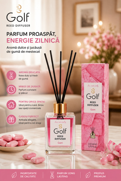 Golf Bețișoare parfumate pt camera Gum (Guma de mestecat), 110 ml