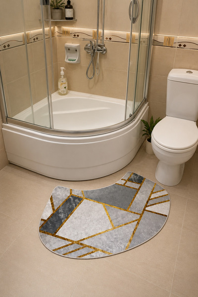 Getcarpet Αντιολισθητικό χαλάκι μπάνιου 60x100 εκ. Πλένεται στο πλυντήριο Χαλ...