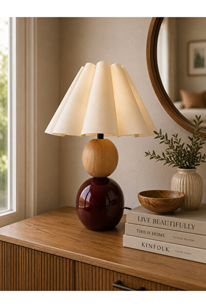 Kauri Studio Bohemian Natural Globe Wood and Globe Metal Body Decorative Lamp...