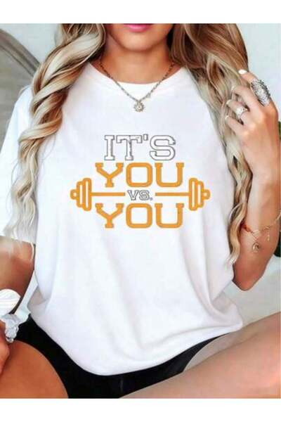 Astogria13 Its Vs You Gym Workout Motivation Fitness Men Women-Shirt Comforta...