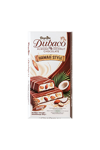 beyoğlu dubaco Hawaii Style Bademli Kadayıflı Ve Hindistan Cevizli Çikolata 2...