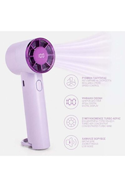 SHOPIENS Ventilator USB portabil mov de 16 cm