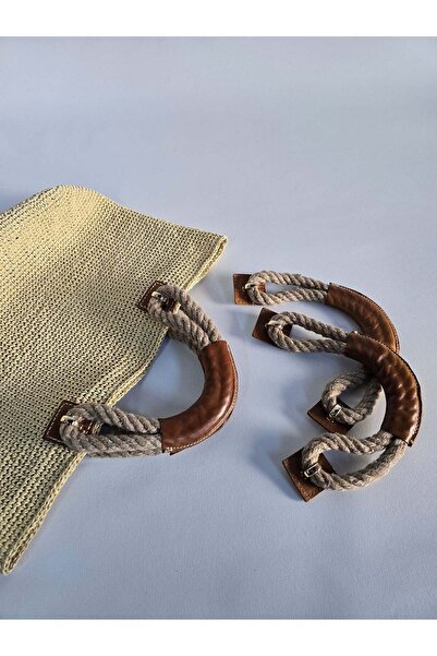 Desaryou Jute Handle - Natural Jute Rope Tan Leather