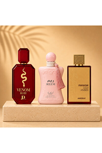 MANASIK SET 3 PARFUMURI DAMA 100 ML - REEM + VENOM RUBY + OUD AMBER AMEERAT