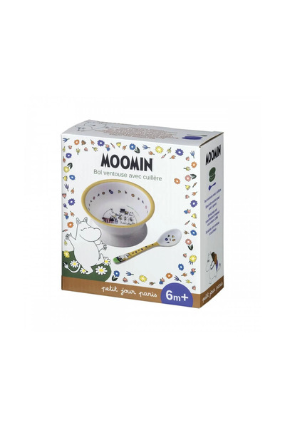 Petit Jour Paris Bol cu ventuză și lingură Moomin