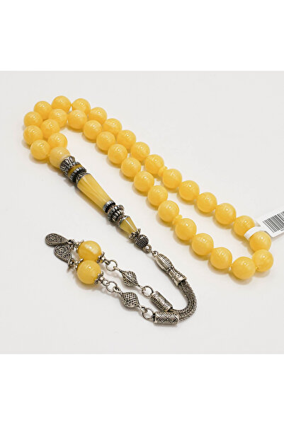 Generic Brand Amber Scrab Rosary – 33 Beads 10mm Round Yellow Prayer Tasbih 4...
