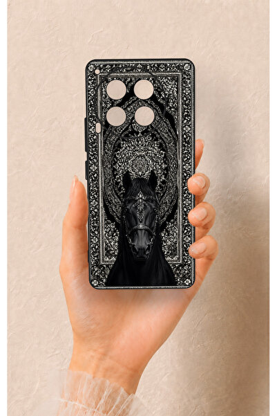Vip Case Tecno Camon 30 Uyumlu Etnik At Figürü Desenli Silikon Kılıf
