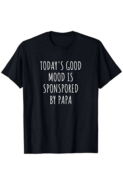 4Car تي شيرت رجالي ونسائي بطبعة "Good Mood Today" من بابا - تي شيرت كاجوال كب...