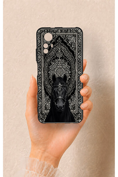 Vip Case Redmi Note 12S Uyumlu Etnik At Figürü Desenli Silikon Kılıf