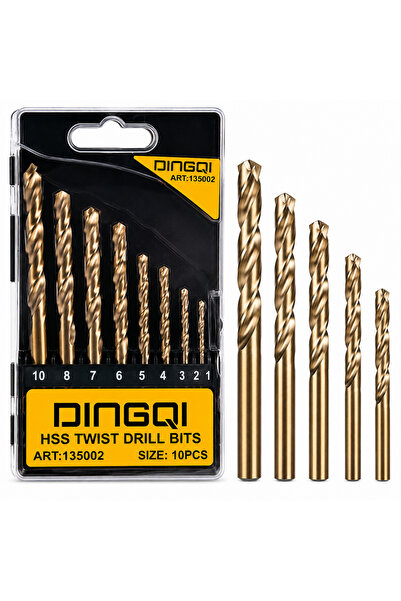 DINGQI Set de burghie metalice HSS Cobalt, 8 piese, 3-10 mm – Profesionale pe...