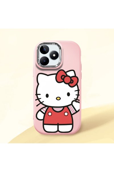 Hontinga Realme Note 50 Compatible Case Camera Protector Pink Silicone Couple...
