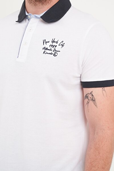 Kenvelo - Tricou barbat polo cu detalii logo