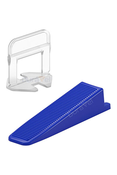 Duravel Tile Leveling System 3 MM Spacers with Clips & Wedges for Professiona...