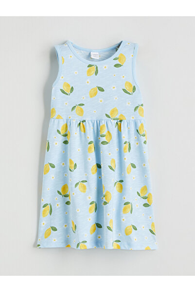 LC Waikiki Original Oval Collar Girls' Dress