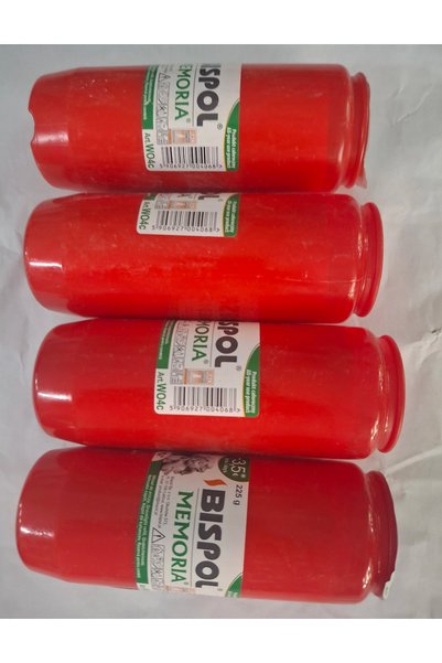 BISPOL 4 candele Memoria (Art. W04c) timp de ardere 84ore, aprox. 3,5 Zile de...