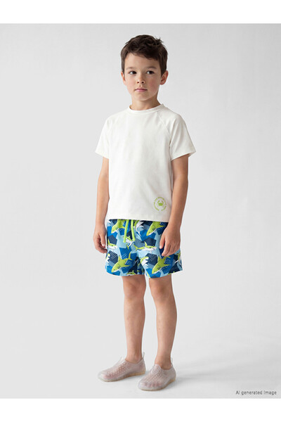 LC Waikiki Lcw Kids White Printed Boys' Swimsuit Set