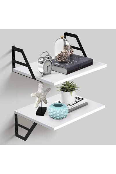 ALLSOLA Deep Floating Shelves, Wall Mounted Book Shelf with Metal Brackets fo...