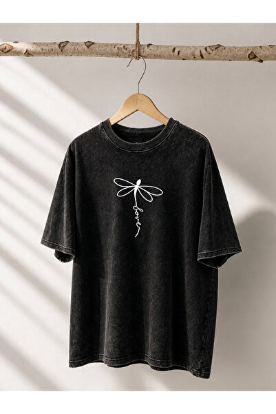 Pink Sky Unisex Oversize Vintage Washed Street Style Μόδα του δρόμου Βαμβακερ...