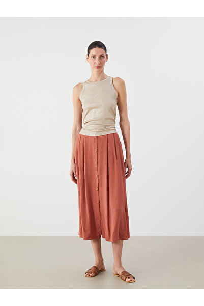 LC Waikiki Original Elastic Waist Textured Pleated Skirt