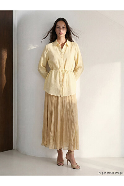 LC Waikiki Original Elastic Waist Textured Chiffon Skirt