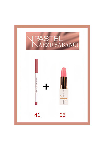 Pastel x Arzu Sabancı Ruj 25 - مجموعة أقلام تحديد الشفاه 41 Lip Combo
