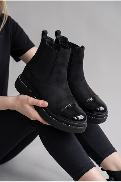 BRONZ LİFE Women's Boots Non-Slip Poly Sole Water Resistant Side Elastic Full...