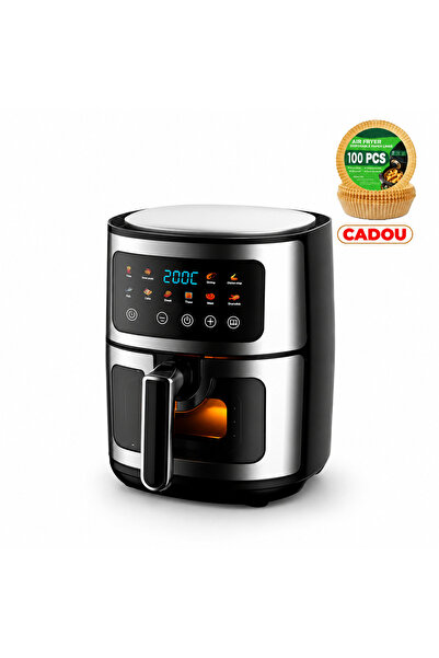 Rovitech Friteuză cu aer cald 8L, 10 programe inteligente, 2800W, panou tacti...