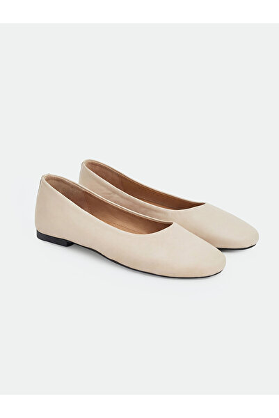 LC Waikiki Trendlucky Genuine Leather Women's Ballerinas with a Difference