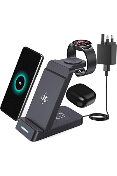 ULHYC 3 in 1 Wireless Charger شاحن لاسلكي سامسونج (Stand), Qi-Certified for S...