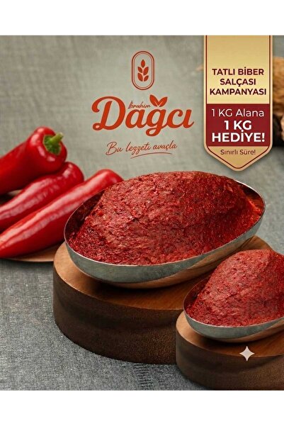 İBRAHİM DAĞCI BAHARATLARI TATLI BİBER SALÇASI ( GÜNEŞ KURUTMASI 1 KG ALANA + ...