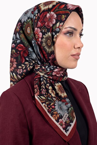 hadiora Women's Burgundy Vintage Floral Patterned Stitched Writing Pad