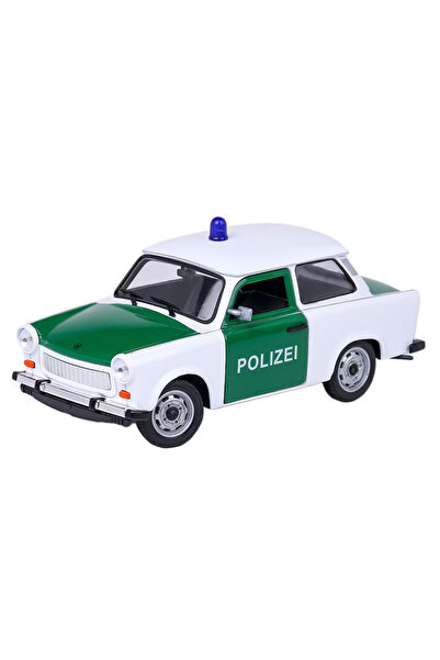 WELLY Sigilat- Trabant 601 Politie Alb cu Verde- Scara 1:24-