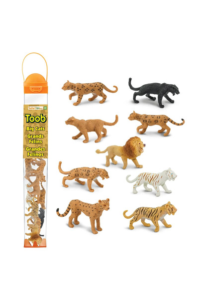 Safari Pisici mari. Set de figurine în tub ediție limitată