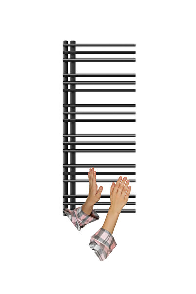 Granitan Radiator Baie Milo, Electric, 50x120 cm, 494 W, Negru